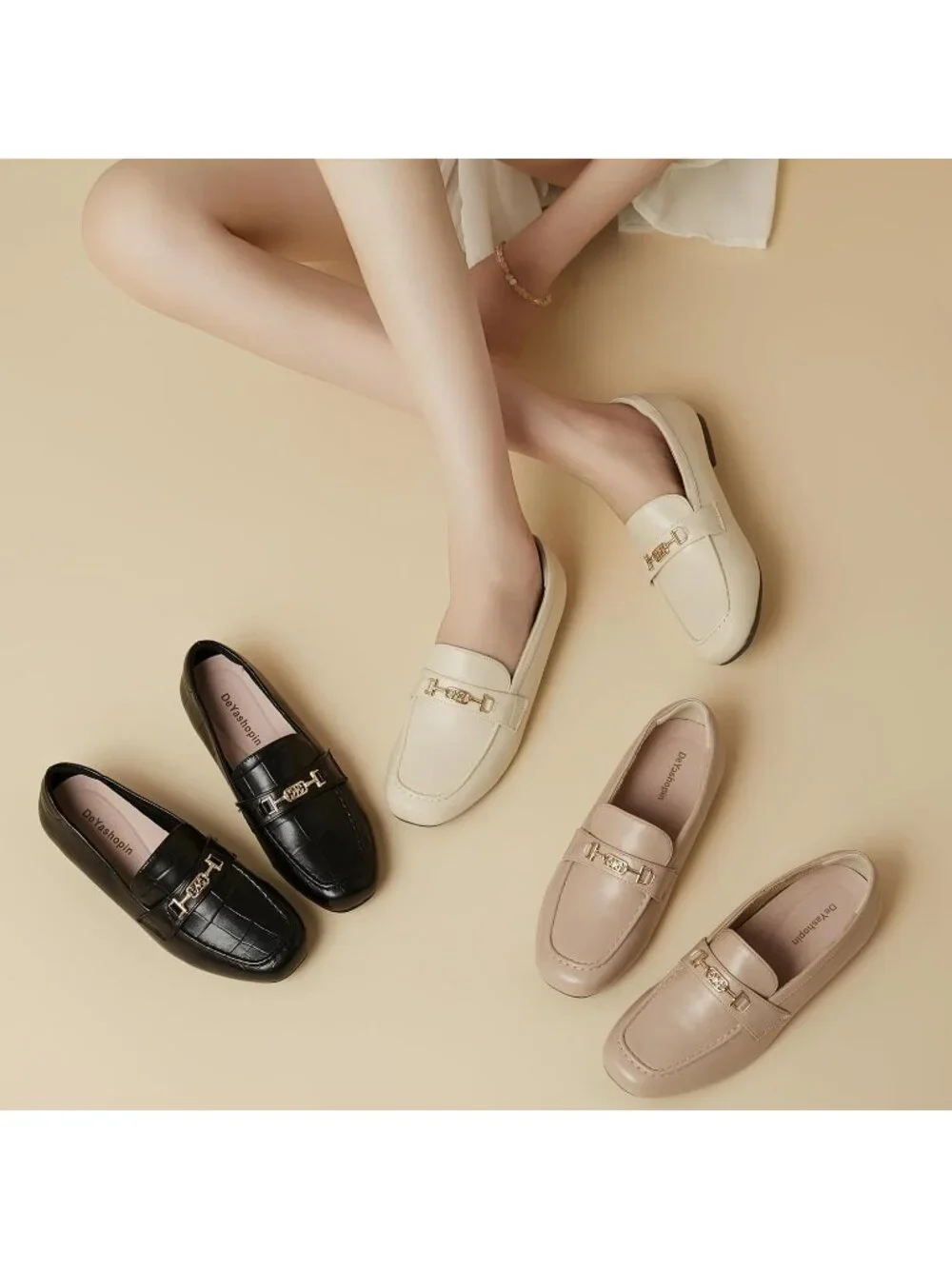 Women's Black Stone Comfort Walking Pull On Leisure Slip On Loafer Flat Shoes
